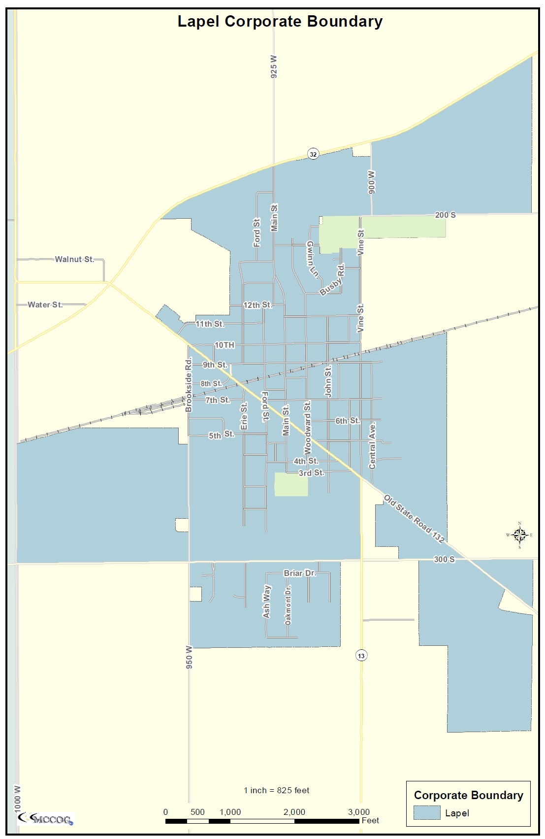 Lapel Corporate Boundary Map Town of Lapel Lapel, Indiana